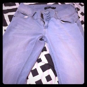 Light blue jeans!!
